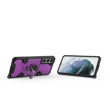 For Samsung Galaxy S22 5G Space PC+TPU Ring Holder Protective Phone Case(Purple) - Galaxy S22 5G Cases by buy2fix | Online Shopping UK | buy2fix