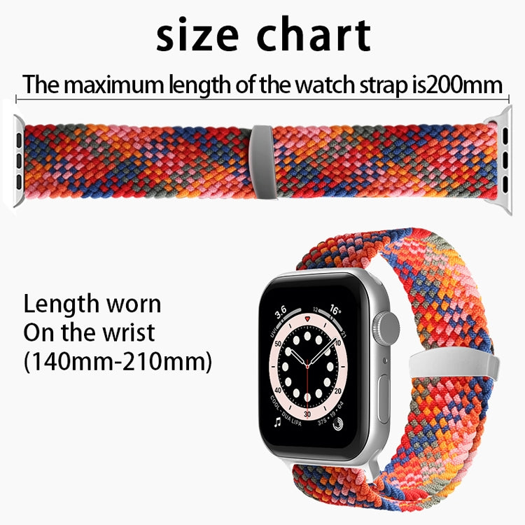 Nylon Braid Watch Band For Apple Watch Series 9&8&7 41mm / SE 3&SE 2&6&SE&5&4 40mm / 3&2&1 38mm(Pink) - Watch Bands by buy2fix | Online Shopping UK | buy2fix