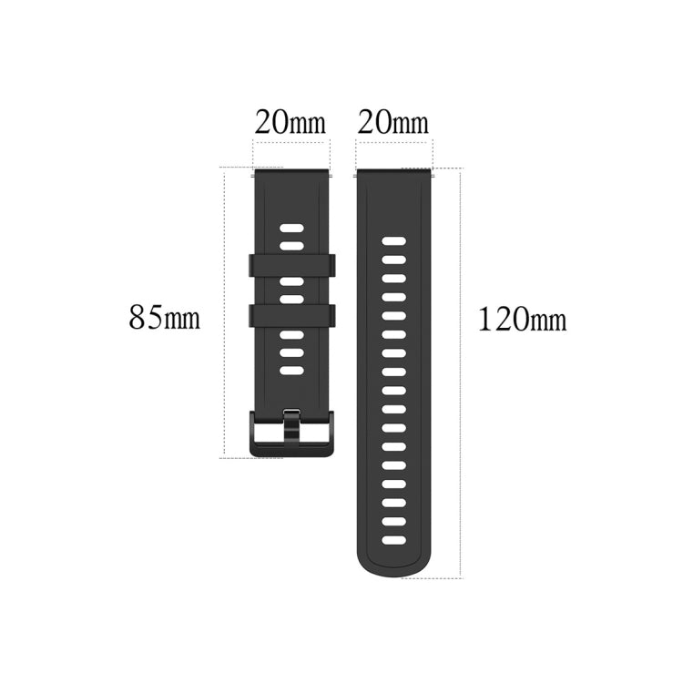 For Amazfit GTR Silicone Smart Watch Watch Band, Size:20mm(Orange Red) - Watch Bands by buy2fix | Online Shopping UK | buy2fix