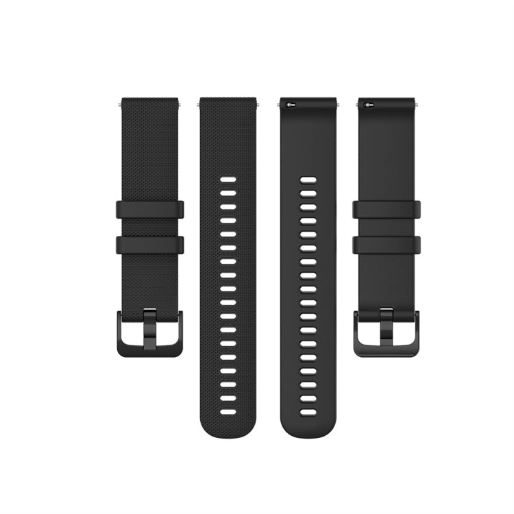 For Garmin Silicone Smart Watch Watch Band, Size:18mm Universal(Black) - Smart Wear by buy2fix | Online Shopping UK | buy2fix