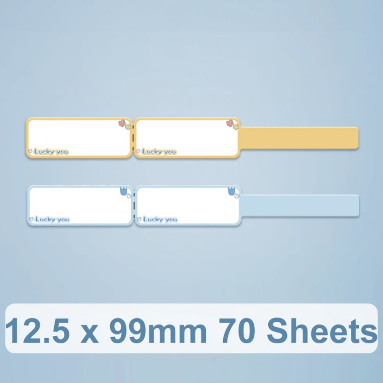 12.5 x 99mm 70 Sheets Thermal Label Data Cable Sort Stickers For NiiMbot D101 / D11(Lucky You) - Consumer Electronics by buy2fix | Online Shopping UK | buy2fix