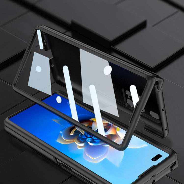 For Huawei Mate X2 GKK Ultra-thin Magnetic Hinge Flip Phone Case with Holder(Blue) - Huawei Cases by GKK | Online Shopping UK | buy2fix