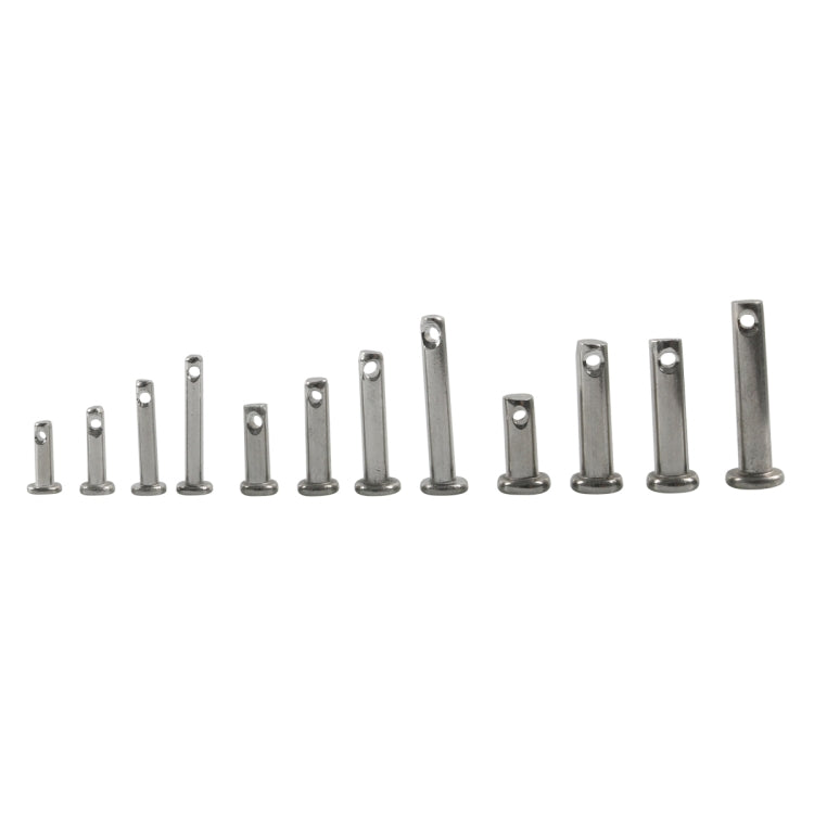 A6831 44 in 1 304 Stainless Steel Flat Head Single Hole Clevis Pins Assortment Kit - In Car by buy2fix | Online Shopping UK | buy2fix