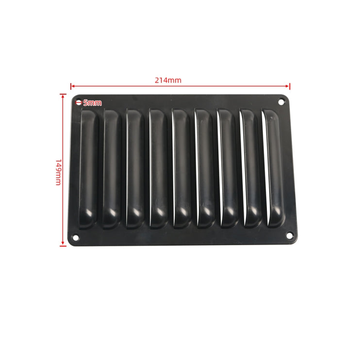 A6786 214x149mm RV / Bus Grille Vent Panel with Screws(Black) - In Car by buy2fix | Online Shopping UK | buy2fix