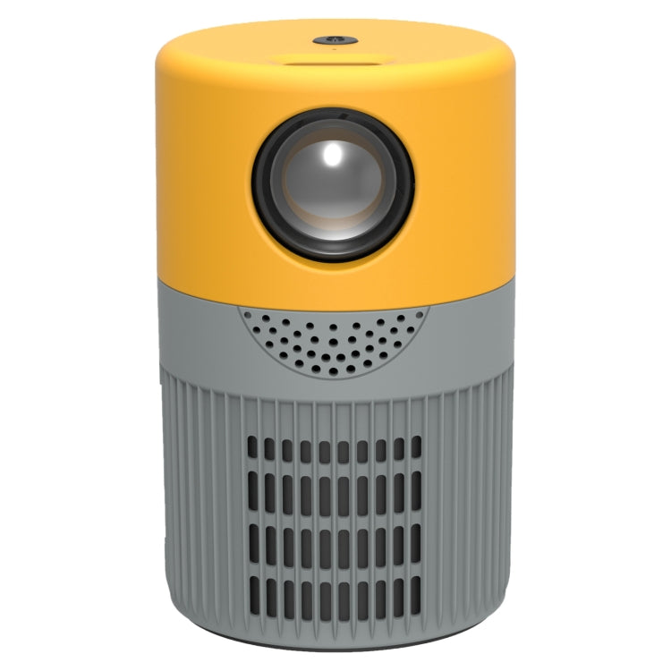 T400 100 inch Screen 3000 Lumens LED Mini Projector, Plug Type:US Plug(Grey Yellow) - Consumer Electronics by buy2fix | Online Shopping UK | buy2fix