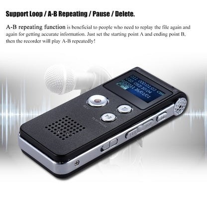 SK-012 32GB USB Dictaphone Digital Audio Voice Recorder with WAV MP3 Player VAR Function(Grey) - Consumer Electronics by buy2fix | Online Shopping UK | buy2fix
