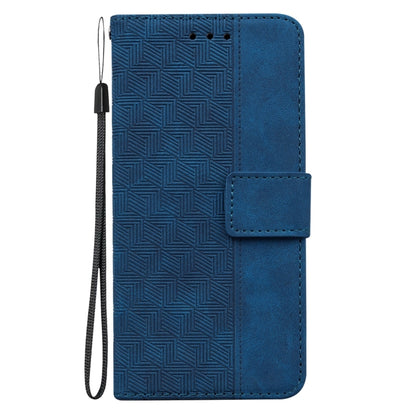 For Xiaomi Redmi Note 11 / Note 11S Geometric Embossed Leather Phone Case(Blue) - Xiaomi Accessories by buy2fix | Online Shopping UK | buy2fix