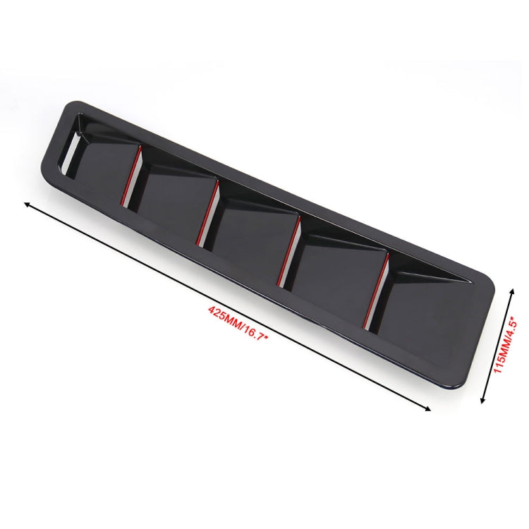 SSW007A-BK-R Black 2 in 1 Car Air Intake Scoop Bonnet Hood Vent Louver Cooling Panel Trim Set - In Car by buy2fix | Online Shopping UK | buy2fix