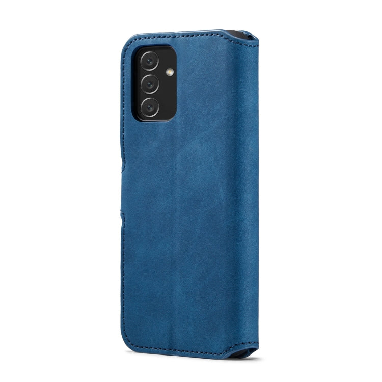 For Samsung Galaxy A13 4G DG.MING Retro Oil Edge Flip Leather Phone Case(Blue) - Samsung Accessories by DG.MING | Online Shopping UK | buy2fix