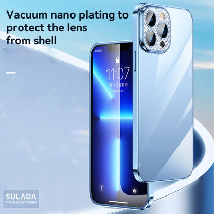 For iPhone 12 Pro SULADA Diamond Lens Protector Plated Frosted Case(Silver) - iPhone 12 / 12 Pro Cases by SULADA | Online Shopping UK | buy2fix