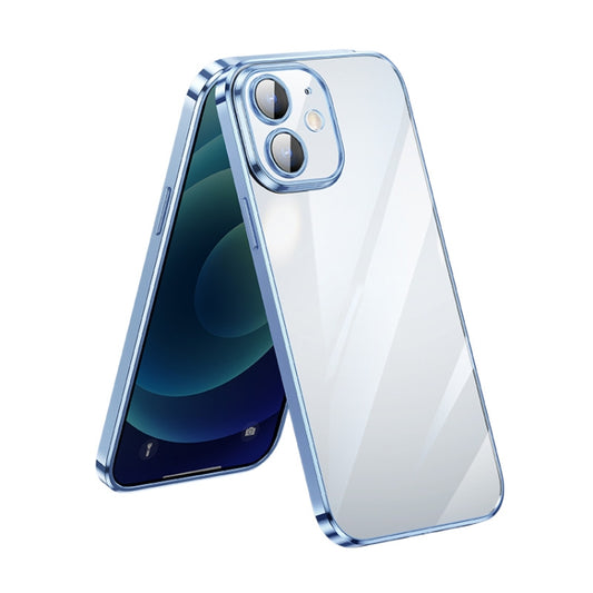 For iPhone 11 SULADA Lens Protector Plated Clear Case (Sierra Blue) - iPhone 11 Cases by SULADA | Online Shopping UK | buy2fix