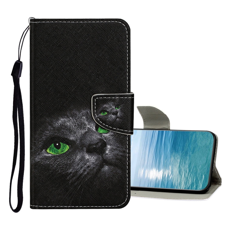 For Xiaomi Redmi 10C Colored Drawing Pattern Flip Leather Case(Black Cat) - Xiaomi Cases by buy2fix | Online Shopping UK | buy2fix