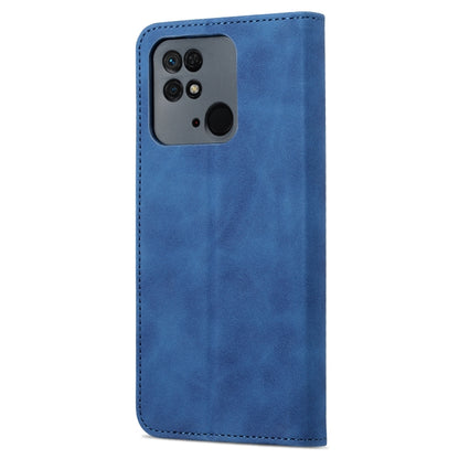 For Xiaomi Redmi 10C / Redmi 10 India AZNS Skin Feel Calf Texture Flip Leather Phone Case(Blue) - Xiaomi Cases by AZNS | Online Shopping UK | buy2fix