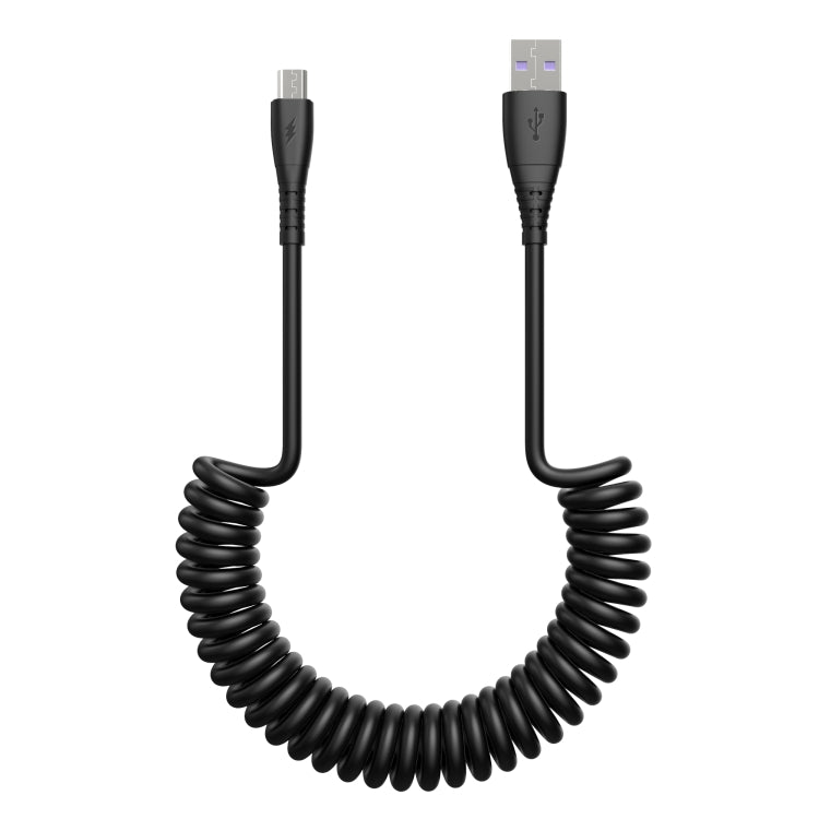 3A Micro USB Spring Charging Data Cable(Black) -  by buy2fix | Online Shopping UK | buy2fix