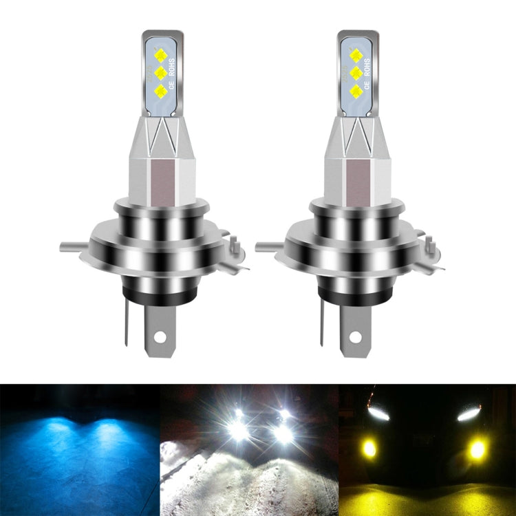 1 Pair H4 DC 12V-24V 12W 1800LM Car LED Fog Light(Yellow Light) - In Car by buy2fix | Online Shopping UK | buy2fix