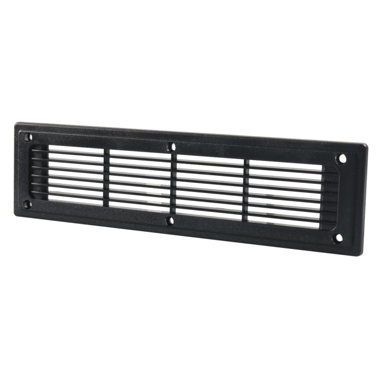 A6792 300x80mm Black Straight Louvered Ventilation Plastic Venting Panel Cover - In Car by buy2fix | Online Shopping UK | buy2fix