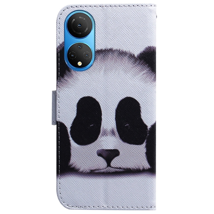 For Honor X7 Coloured Drawing Leather Phone Case(Panda) - Honor Cases by buy2fix | Online Shopping UK | buy2fix