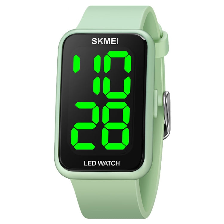 SKMEI 1873 PU Strap Waterproof LED Electronic Watch(Light Green) - LED Digital Watches by SKMEI | Online Shopping UK | buy2fix