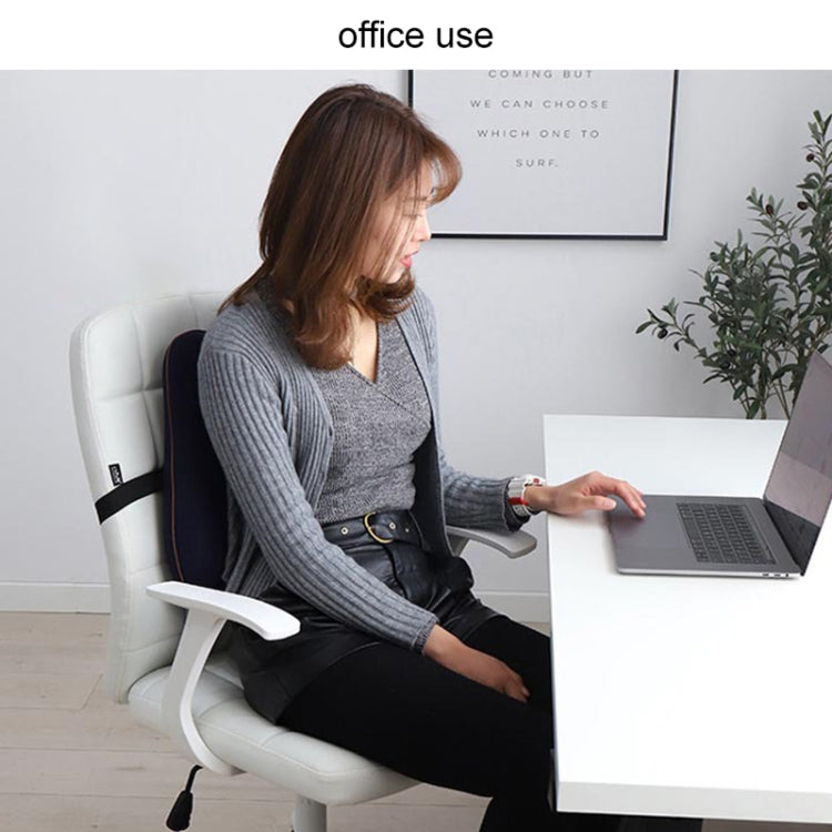 Office Memory Foam Cushion Lumbar Support Cushion(Navy Blue) - Home & Garden by buy2fix | Online Shopping UK | buy2fix