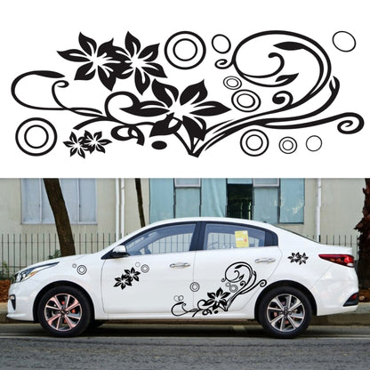 2 PCS/Set D-75 Flower Vine Pattern Car Modified Decorative Sticker(White) - In Car by buy2fix | Online Shopping UK | buy2fix