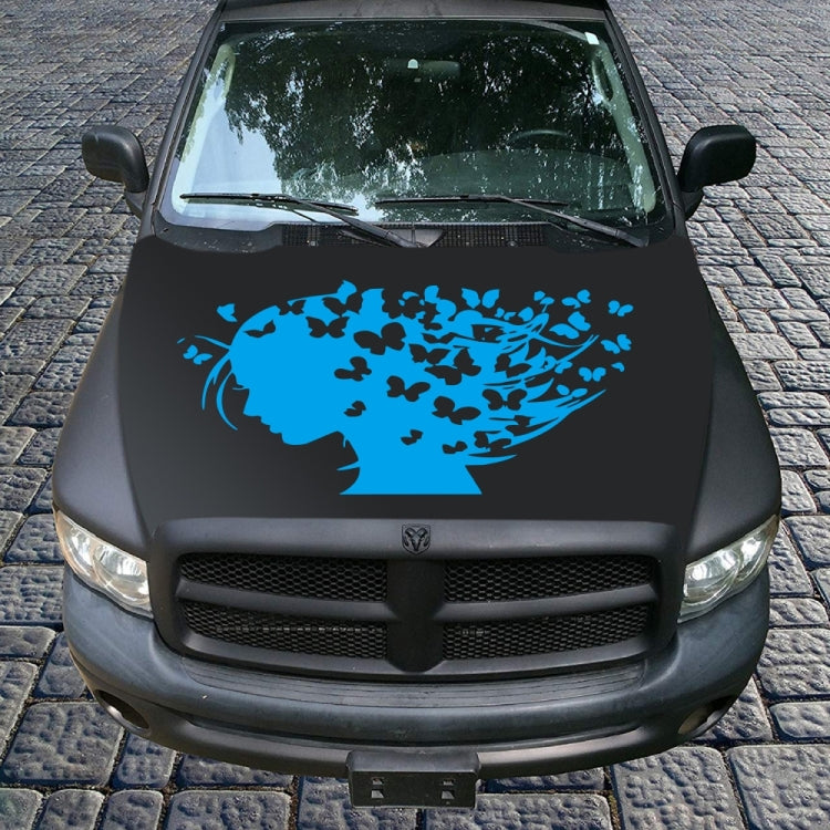 D-956 Butterfly Girl Pattern Car Modified Decorative Sticker(Blue) - In Car by buy2fix | Online Shopping UK | buy2fix