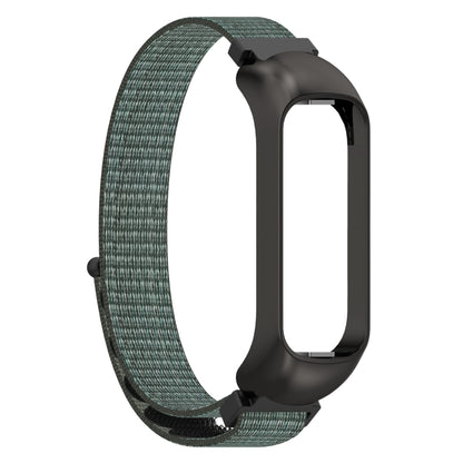 For Samsung Galaxy Fit 2 SM-R220 Nylon Loop Watch Band(Grey + Black Frame) - Smart Wear by buy2fix | Online Shopping UK | buy2fix