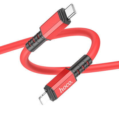 hoco X85 20W USB-C / Type-C to 8 Pin Strength PD Charging Data Cable，Length：1m(Red) - 2 in 1 Cable by hoco | Online Shopping UK | buy2fix