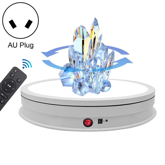 42cm LED Light Electric Rotating Display Stand Turntable, Power Plug:AU Plug(White) - Camera Accessories by buy2fix | Online Shopping UK | buy2fix