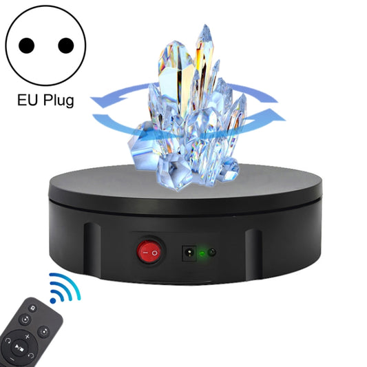 22cm Charging Rotating Display Stand Video Shooting Turntable, Load: 50kg, Power Plug:EU Plug(Black) - Camera Accessories by buy2fix | Online Shopping UK | buy2fix