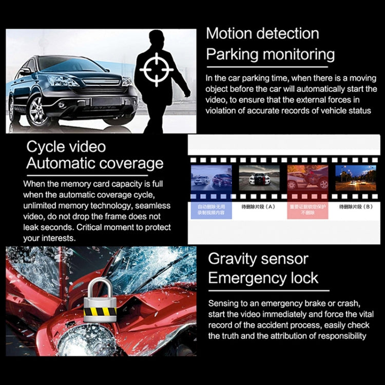 1080P Dual Camera HD Night Vision WiFi Car Dash Cam Driving Recorder -  by buy2fix | Online Shopping UK | buy2fix