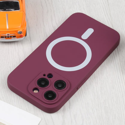 For iPhone 14 Pro Max Liquid Silicone Magsafe Phone Case (Wine Red) - iPhone 14 Pro Max Cases by buy2fix | Online Shopping UK | buy2fix