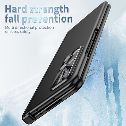 For Huawei Mate X2 Electroplating Hinged Folding Phone Case with S Pen Fold Edtion(Black) - Huawei Cases by buy2fix | Online Shopping UK | buy2fix