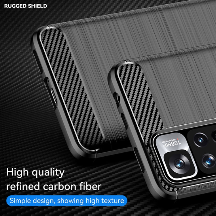 For Xiaomi Redmi Note 11 Pro / Note 11 Pro+ Brushed Texture Carbon Fiber TPU Case(Black) - Redmi Note 11 Pro Case by buy2fix | Online Shopping UK | buy2fix