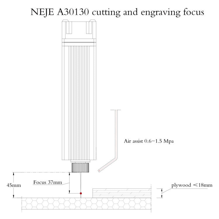 NEJE A30130 7.5W 450nm Laser Engraver Module Kits - DIY Engraving Machines by NEJE | Online Shopping UK | buy2fix