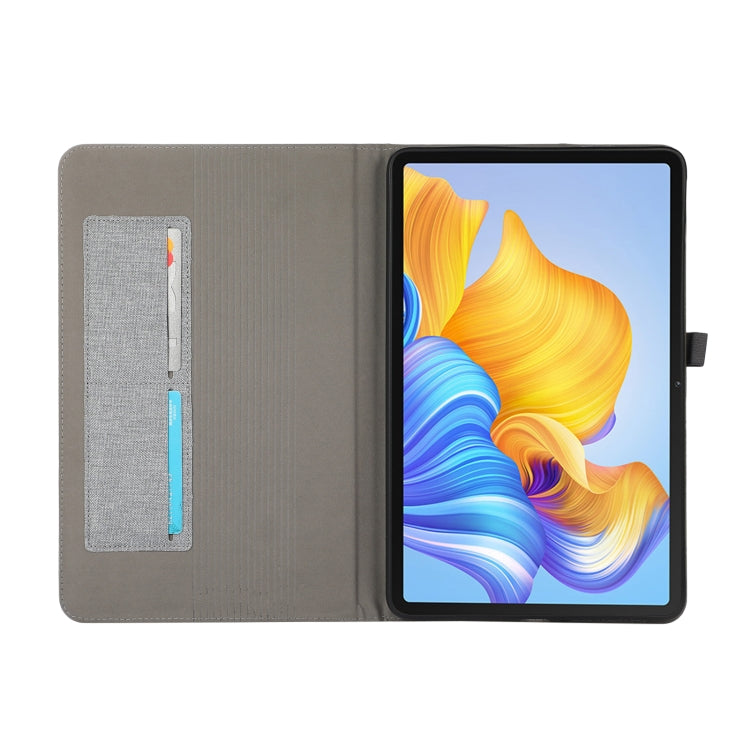 For Honor Pad 8 Fabric PU + TPU Flip Tablet Leather Case(Grey) - For Huawei by buy2fix | Online Shopping UK | buy2fix