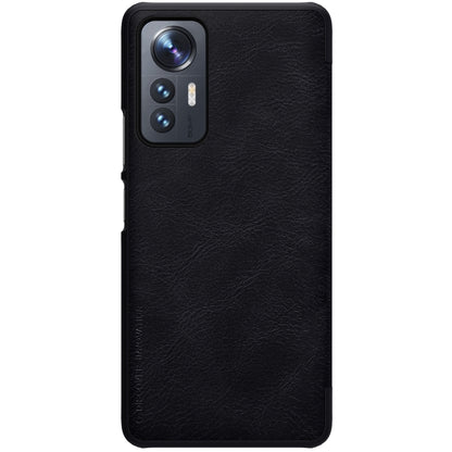 For Xiaomi 12 Lite NILLKIN QIN Series Crazy Horse Texture Leather Phone Case(Black) - Xiaomi Cases by NILLKIN | Online Shopping UK | buy2fix