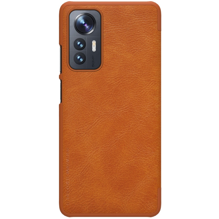 For Xiaomi 12 Lite NILLKIN QIN Series Crazy Horse Texture Leather Phone Case(Brown) - Xiaomi Cases by NILLKIN | Online Shopping UK | buy2fix