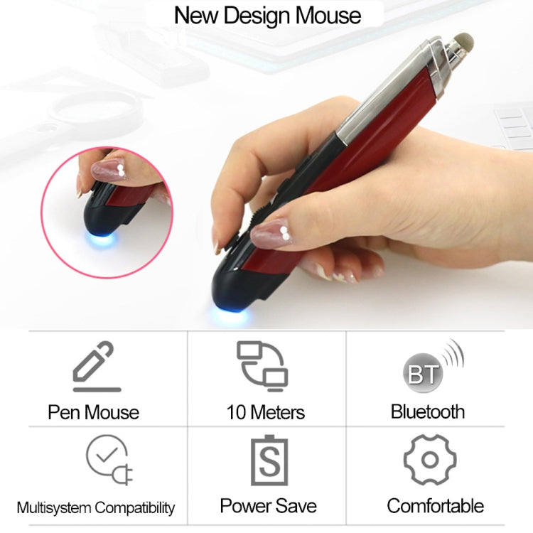 PR-08 Multifunctional Wireless Bluetooth Pen Mouse Capacitive Pen Mouse(Black) -  by buy2fix | Online Shopping UK | buy2fix