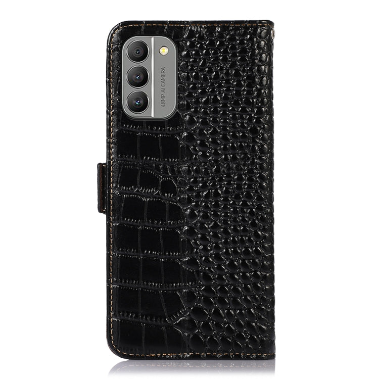 For Nokia G400 Crocodile Top Layer Cowhide Leather Phone Case(Black) - Nokia Cases by buy2fix | Online Shopping UK | buy2fix