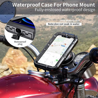 M18S-A1 Motorcycle / Bicycle Handlebar Wireless Charging Waterproof Box Mobile Phone Holder - In Car by buy2fix | Online Shopping UK | buy2fix