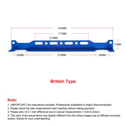 British 330mm Car Engine Oil Cooler Mounting Bracket Kit(Silver) - In Car by buy2fix | Online Shopping UK | buy2fix