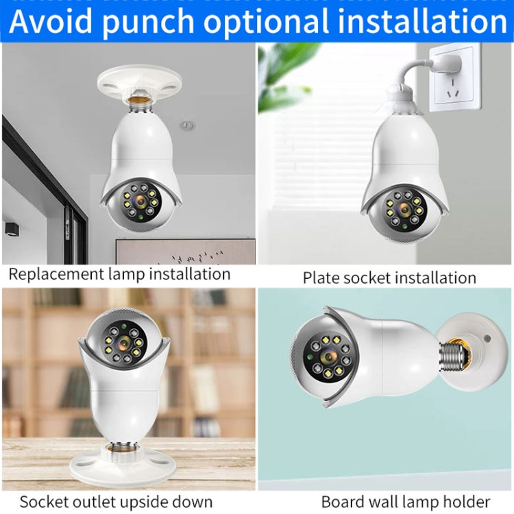 DP31 2.0MP HD Light Bulb WiFi Surveillance Camera, Support Motion Detection, Night Vision, Dual Light Source(White) - Security by buy2fix | Online Shopping UK | buy2fix