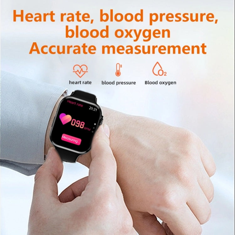 WS8 Pro 2.0 inch IPS Full Touch Screen Smart Watch, IP67 Waterproof Support Heart Rate & Blood Oxygen Monitoring / Sports Modes(Black) - Smart Wear by buy2fix | Online Shopping UK | buy2fix