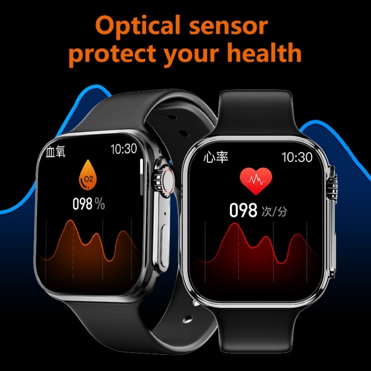 WS8 Plus 2.0 inch IPS Full Touch Screen Smart Watch, IP68 Waterproof Support Heart Rate & Blood Oxygen Monitoring / Sports Modes(Gold+Orange) - Smart Wear by buy2fix | Online Shopping UK | buy2fix