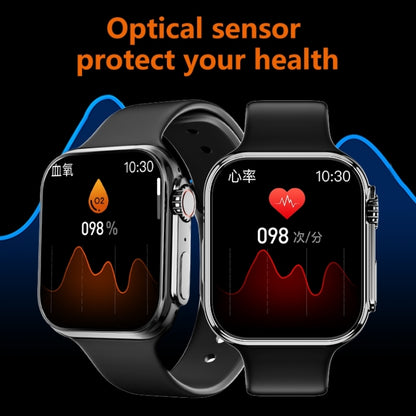 WS8 Plus 2.0 inch IPS Full Touch Screen Smart Watch, IP68 Waterproof Support Heart Rate & Blood Oxygen Monitoring / Sports Modes(Silver) - Smart Wear by buy2fix | Online Shopping UK | buy2fix