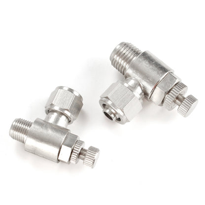 SL8-03 LAIZE Nickel Plated Copper Trachea Quick Fitting Throttle Valve Lock Female Connector -  by LAIZE | Online Shopping UK | buy2fix