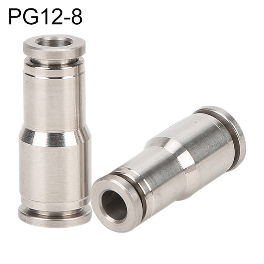 PG12-8 LAIZE Nickel Plated Copper Reducer Straight Pneumatic Quick Fitting Connector - Interface Series by LAIZE | Online Shopping UK | buy2fix