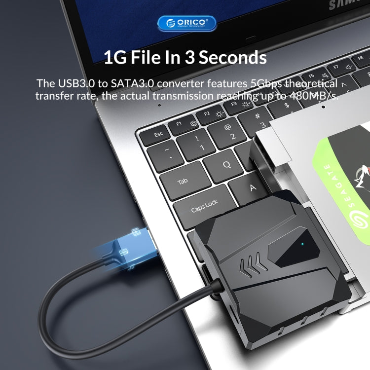 ORICO UTS2 USB 3.0 2.5-inch SATA HDD Adapter with Silicone Case, Cable Length:1m - USB to IDE / SATA by ORICO | Online Shopping UK | buy2fix