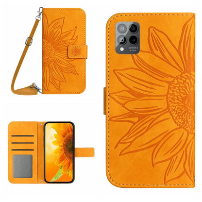 For T-Mobile Revvl 6 Pro 5G Skin Feel Sun Flower Pattern Flip Leather Phone Case with Lanyard(Yellow) - More Brand by buy2fix | Online Shopping UK | buy2fix
