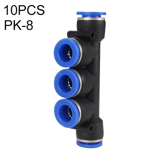 PK-8 LAIZE 10pcs Plastic Five Port Pneumatic Quick Fitting Connector - Interface Series by LAIZE | Online Shopping UK | buy2fix